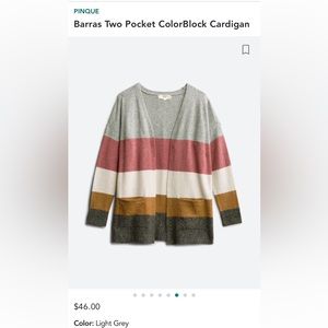 Pinque color block cardigan